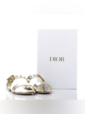 100% Authentic Dior D-Dior Buckle Slides Sandals